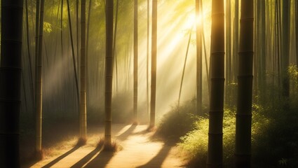 Fototapeta premium sunrise in the forest