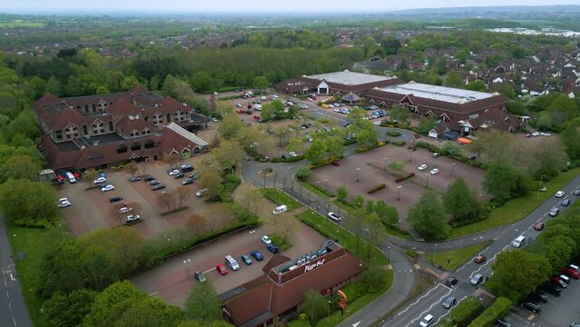 Aerial Shot of the Shaw Village ark in Swindon, Wiltshire