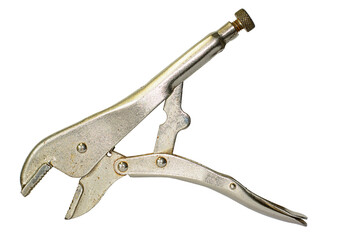 Locking plier isolated on a white background