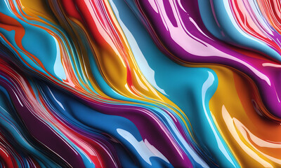 Liquid Colors Painting Abstract Drips Wall Art Background Design - ai generated