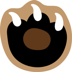 Halloween spooky, cute and fun black cat's paw icing cookie illustration material