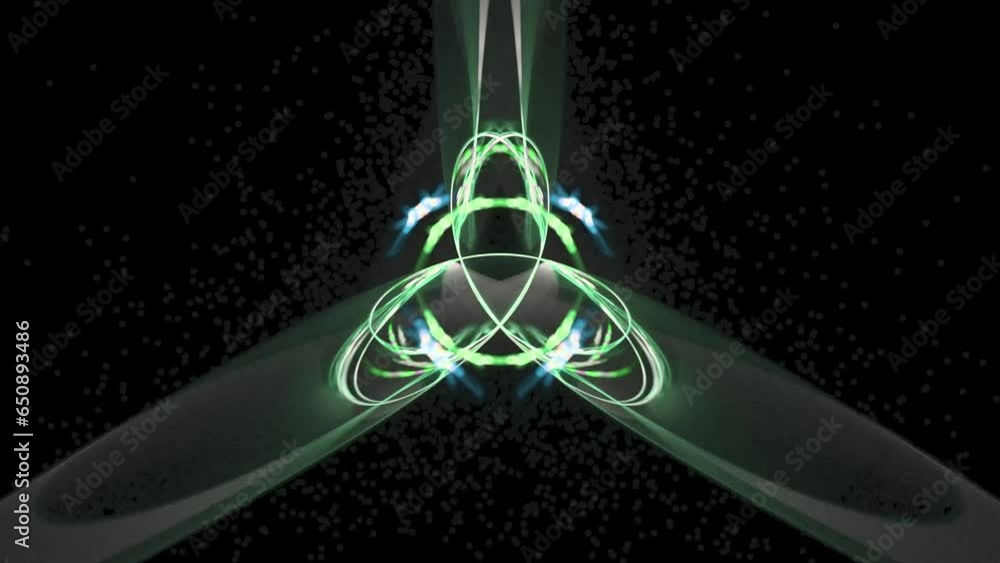 Poster digital art of abstract geometric shapes and lines of different colors
