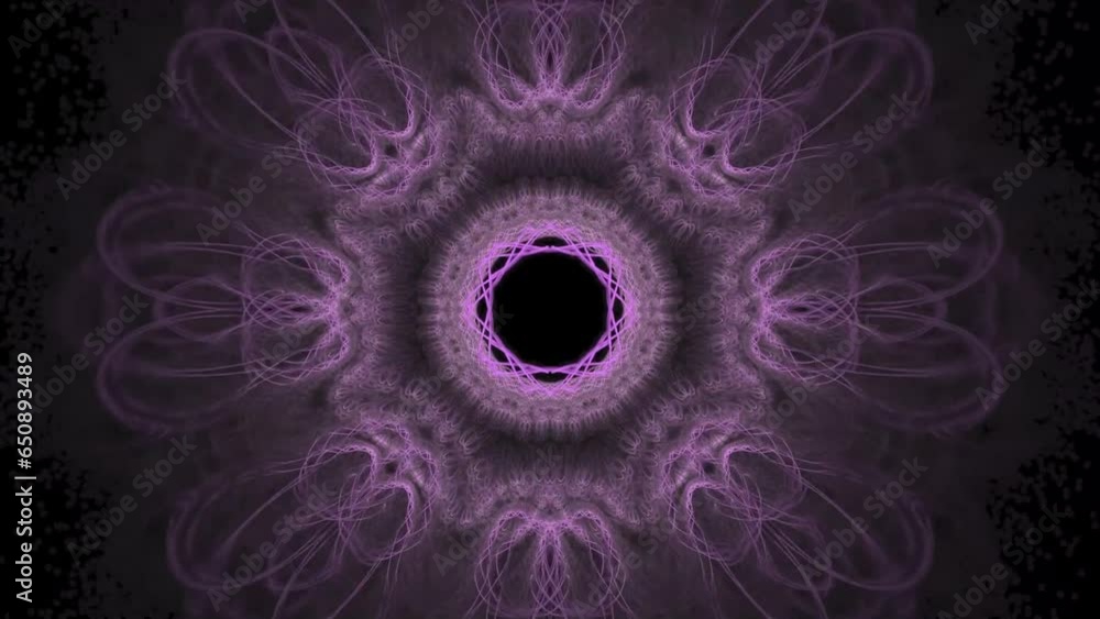 Poster digital art of abstract geometric shapes and lines of different colors on black background