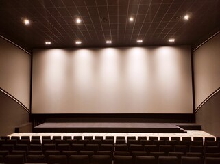 cinema screen on a modern cinema - obrazy, fototapety, plakaty