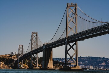 Scenic view of a suspension bridge in San Francisco