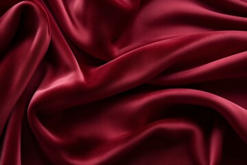 Obraz premium A close-up shot of a rich, velvet textile texture in deep burgundy, showcasing its luxurious softness