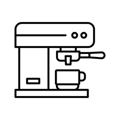Coffee machine icon. Coffee maker, pictogram on white background.