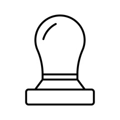 Coffee tamper icon. Coffee equipment, pictogram on white background.