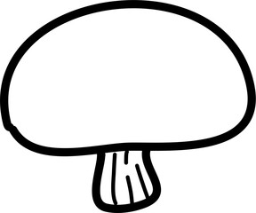 Mushroom outline, mushroom line art, mushroom Illustration 