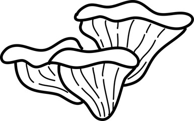 Mushroom outline, mushroom line art, mushroom Illustration 