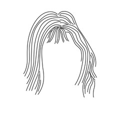 woman's hairline sketch