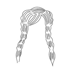 woman's hairline sketch