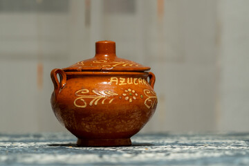 clay sugar bowl