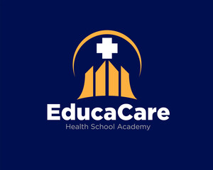 education logo for medical or doctor academy logo