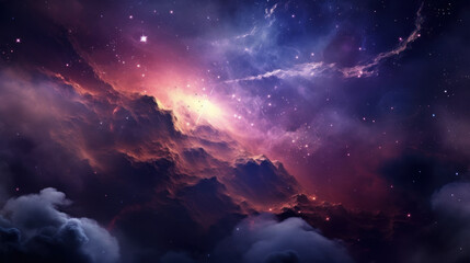 Fototapeta na wymiar clouds of a nebula in high resolution and sharpness
