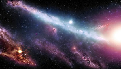 Starfield - purple galaxy space. Generative AI.
