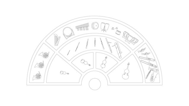 Orchestra Wallpaper - Seating Plan Full Orchestra Light