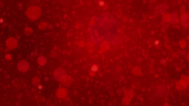 Abstract glitter lights. Red Christmas background. Loop video.(061)