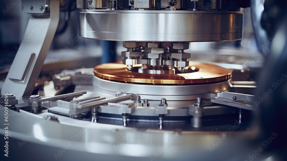 Aufkleber closeup of a specialized centrifugal separator, efficiently separating desired components from the f