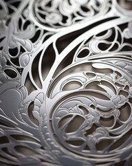 A series of closeup images showcases the intricate etching process on aluminum sheets, where a laser beam s through the metal with incredible precision, revealing intricate designs or perforation