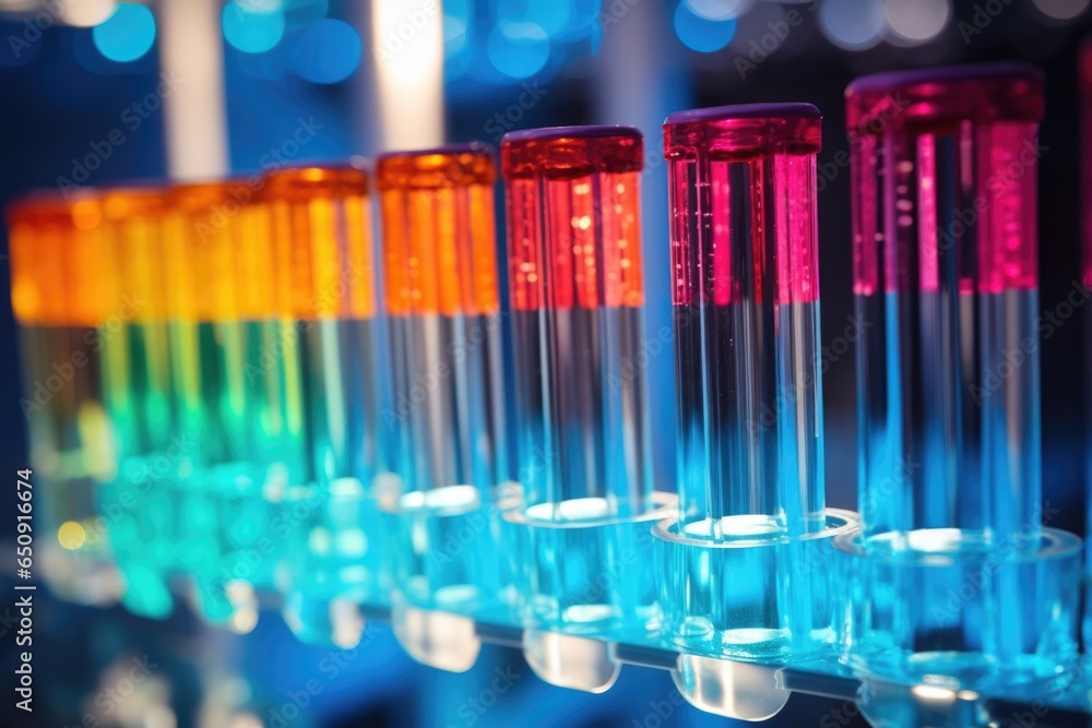 Aufkleber in this detailed image, we observe a sophisticated chromatography system that is used to purify valu