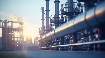 An image focuses on a sophisticated carbon capture system installed in the plant. It ilrates the absorption process occurring in tall absorption towers, efficiently capturing and storing