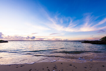 Beautiful sea of Miyakojima, Japan.