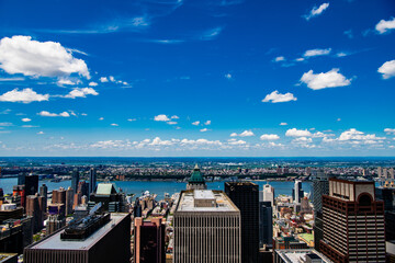 new york city. skyscraper building of nyc. ny urban city architecture. midtown manhattan and hudson...