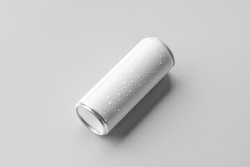 White Metal Aluminum Beverage Drink Can 550ml. Mockup Template Ready For Your Design. Isolated On White Background. 3D illustration, 3D rendering.