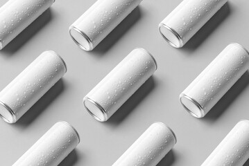 White Metal Aluminum Beverage Drink Can 550ml. Mockup Template Ready For Your Design. Isolated On White Background. 3D illustration, 3D rendering.