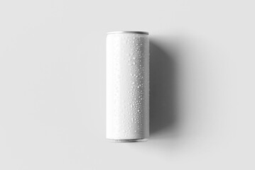White Metal Aluminum Beverage Drink Can 550ml. Mockup Template Ready For Your Design. Isolated On White Background. 3D illustration, 3D rendering.