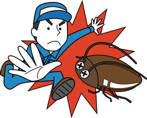 害虫駆除業者の男性作業員