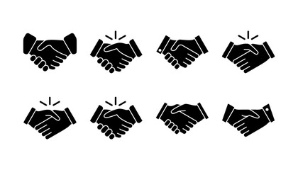 Fototapeta na wymiar Hand shake icon vector. business handshake. contract agreement. partnership