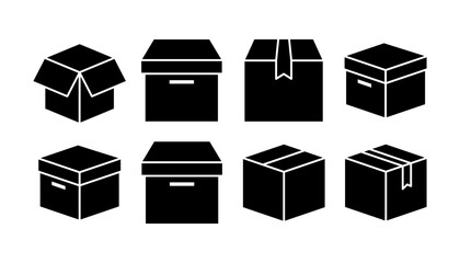 Box icon vector. Box sign. delivery package. parcel box.