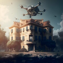 Drone attack on a city villa in Aix en Provence 