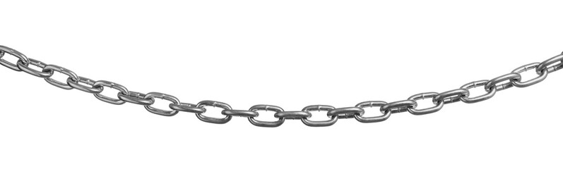 One common metal chain isolated on white