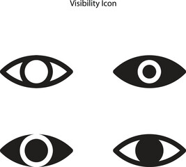 Eyes icon vector. Vision icon symbol isolated on white background. visibility icon set