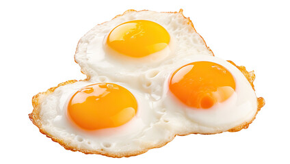 Delicious sunny-side-up eggs, cut out