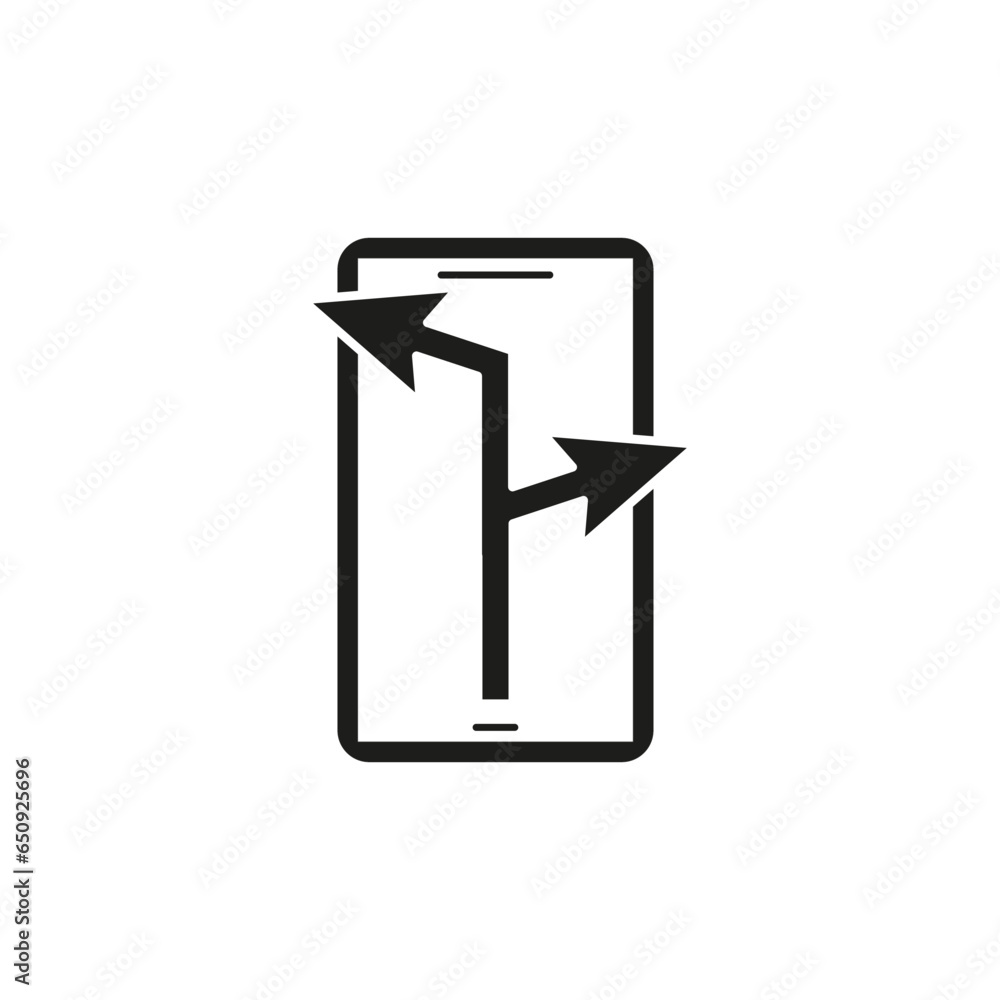 Poster mobile, direction, navigation icon. element of web navigation icon. vector illustration. eps 10.