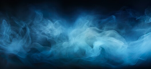 Asphalt abstract dark blue background, empty dark scene, studio room with smoke float up the interior texture for display products - obrazy, fototapety, plakaty
