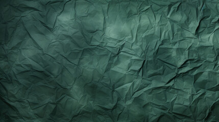 Dark pale green minimalistic crumpled paper background
