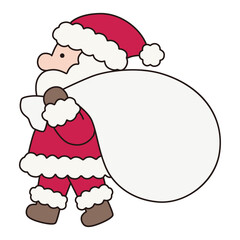 かわいいサンタクロースのイラスト　/ベクター,サンタ