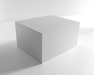 White package box. For Software and other products isolated white blank box over white background.