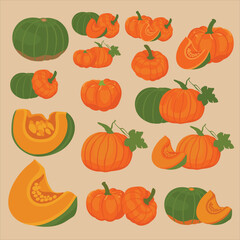 seamless pattern with pumpkin