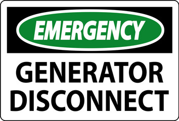 Emergency Sign Generator Disconnect