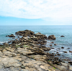 a cliff of concon, valparaiso, chile