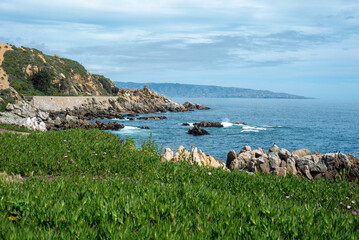 panoramic view of con con, Chile