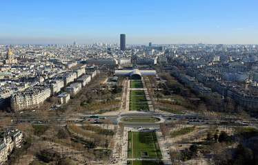 Fototapeta premium Champ de Mars - View from Eiffel Tower, Paris, France