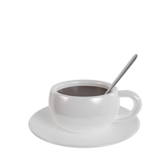 Coffee shop 3d render clipart