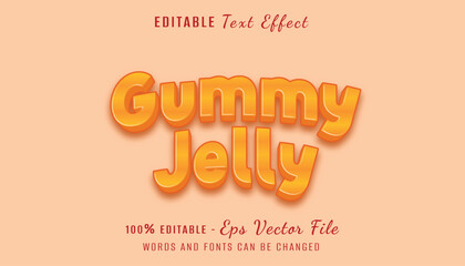 gummy jelly 3d text effect design